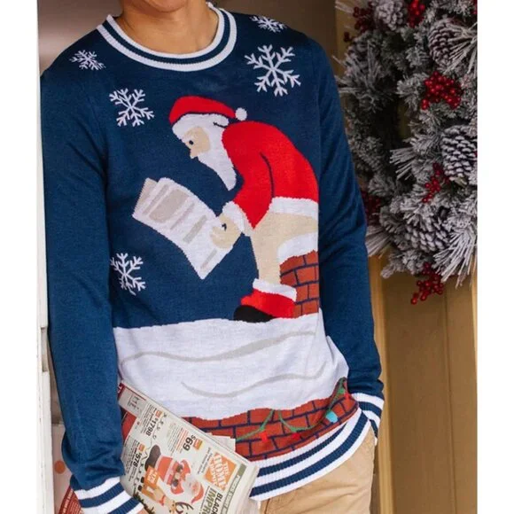 Men's Ugly Christmas Sweaters - Funny Christmas Sweaters for Men - Fun Holiday P